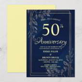 50e huwelijksjubileum verrassingsuitnodiging marin kaart (Voorkant / Achterkant)