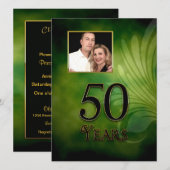 50E INVITATIE ( halve dag of JUBILEUM ) Kaart (Voorkant / Achterkant)