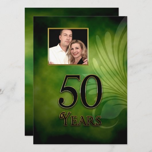 50E INVITATIE ( halve dag of JUBILEUM ) Kaart (Voorkant / Achterkant)