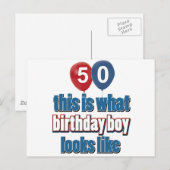 50e jaar design briefkaart (Voorkant / Achterkant)