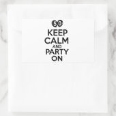 50e jaar design rechthoekige sticker (Tas)