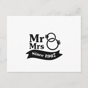 50e jaar Jubileum Couples Gift Mr. Mrs. 1967 Briefkaart