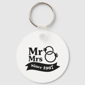 50e jaar Jubileum Couples Gift Mr. Mrs. 1967 Sleutelhanger