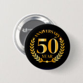 50e jaar Jubileum Ronde Button 5,7 Cm (Voorkant /achterkant)