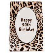 50e jaardag luipaard afdrukken medium cadeauzakje (Voorkant)