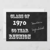50e jaargang Klasse Reünie  schoolbord Kaart (Voorkant)