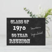 50e jaargang Klasse Reünie  schoolbord Kaart (Staand voorkant)