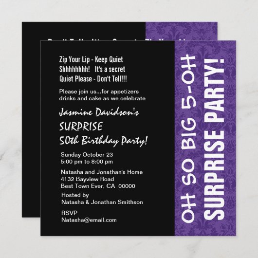 50e jaargang Paarse 2002 Kaart (Voorkant / Achterkant)