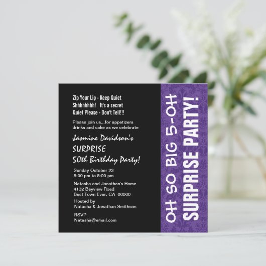 50e jaargang Paarse 2002 Kaart (Staand voorkant)