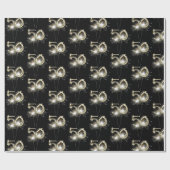 50e jaarsparklers op zwart cadeaupapier (Vlak)
