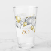 50e Jubilea tuimelaar/glas. Persoonlijke naam. Glas (Achterkant)