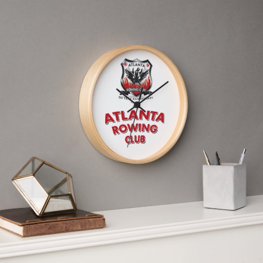 50e Jubileum 10" Ronde Muur Klok, Hout Lijst (Kantoor)