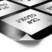 50e Jubileum 26 Foto Collage Black en Gold Afdruk (Hoek)