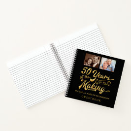 50e Jubileum 2 Foto's Black Gold Guestbook Notitieboek