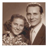 50e Jubileum 4 Foto zwart & gouden persoonlijke fo Kubus (Rechts)