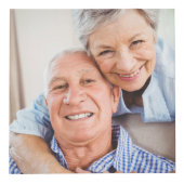 50e Jubileum 4 Foto zwart & gouden persoonlijke fo Kubus (Voorkant)