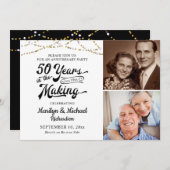 50e JUBILEUM 50 JAAR IN DE MAKING Black Gold Kaart (Voorkant / Achterkant)