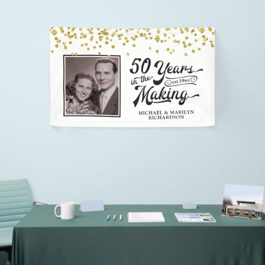 50e Jubileum 50 JAAR IN DE MAKING foto Spandoek (Beurs)