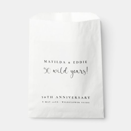 50e Jubileum | 50 Wilde Jaren Zaaigoed Bedankzakje (Voorkant)