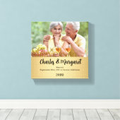 50e Jubileum 8x8 Persoonlijke foto Canvas Afdruk (Insitu (Houten vloer))