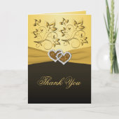 50e Jubileum aangesloten harten Dank u kaart (Voorkant)