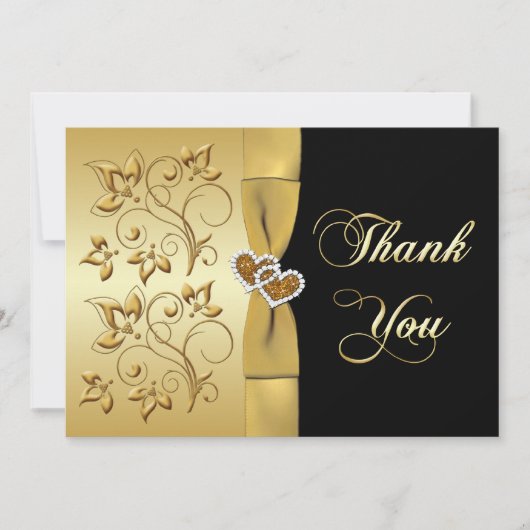 50e Jubileum aangesloten op harten 2 Hartelijk dan Bedankkaart (Voorkant)