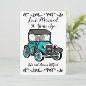 50e Jubileum Antiek auto Kaart (Staand voorkant)