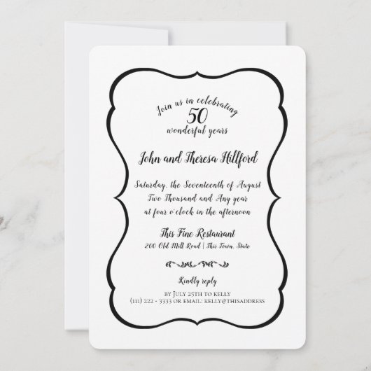 50e Jubileum Antiek auto Kaart (Achterkant)