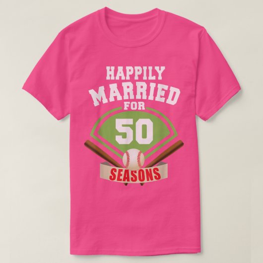 50e Jubileum Baseball Couple T-shirt (Design voorkant)