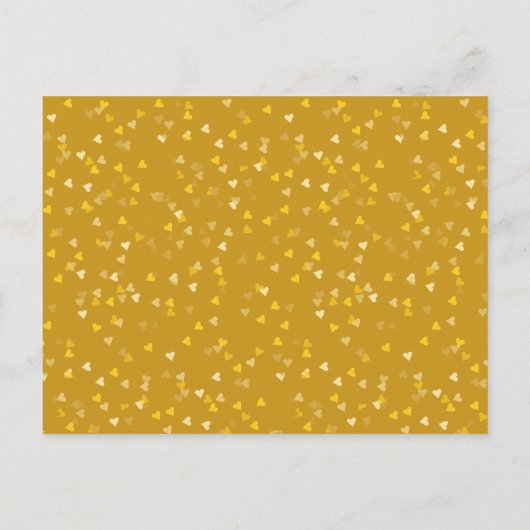 50e Jubileum Bespaar de datum van het gouden hart  Aankondigingskaart (Achterkant)