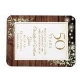 50e Jubileum bijtend hout, behalve de datum Magneet (Horizontaal)