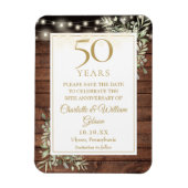50e Jubileum bijtend hout, behalve de datum Magneet (Verticaal)