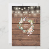 50e Jubileum bijtende Floral String Lights Save The Date (Achterkant)