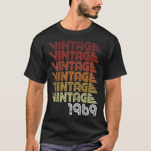 50e Jubileum Birthday Gift Geboren in 1969 Retro T-shirt