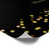 50e Jubileum Black Gold Dust Welcome Sign Poster (Hoek)