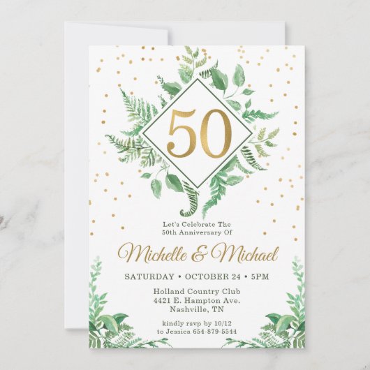 50e Jubileum Botanisch Kaart (Voorkant)