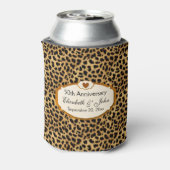 50e Jubileum Bruiloft Jubileum Gouden Luipaard Blikjeskoeler (Blikje Achterkant)
