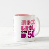 50e Jubileum bruiloft Tweekleurige Koffiemok (Voorkant rechts)