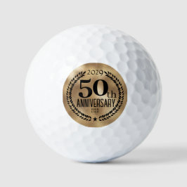 50e Jubileum Business Logo Gold Golfballen