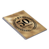 50e Jubileum Business Logo Gold Notitieboek (Rechterzijde)