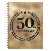 50e Jubileum Business Logo Gold Notitieboek (Voorkant)