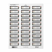 50e Jubileum Calligrafie Rode roze Waterverf Etiket (Full Sheet)