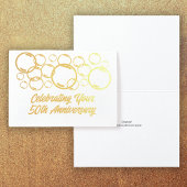 50e Jubileum Celebration Bubbles Folie Kaarten