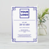 50e Jubileum Celebration Business logo Kaart (Staand voorkant)