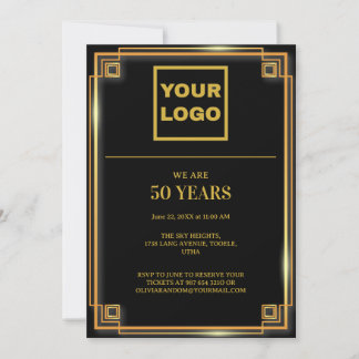 50e Jubileum Celebration Business logo Kaart