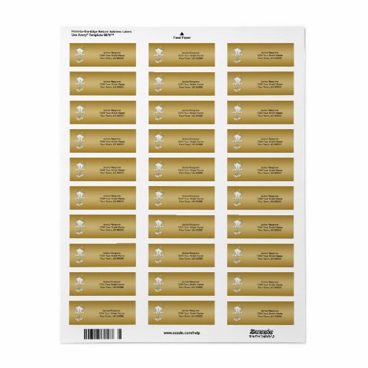 50e Jubileum Champagne Celebration Labels (Full Sheet)