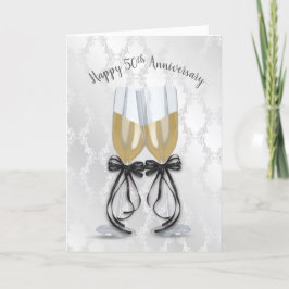 50e Jubileum Champagne Toast Kaart