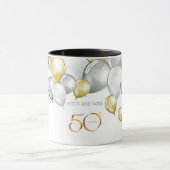 50e Jubileum combo mok/gepersonaliseerde naam. Mok (Midden)