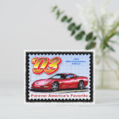 50e Jubileum Corvette 2003 Briefkaart (Staand voorkant)