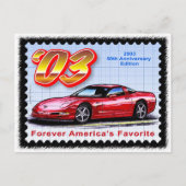 50e Jubileum Corvette 2003 Briefkaart (Voorkant)